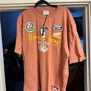 Sabbi rust oversized mermaid racing Graphic T-Shirt small